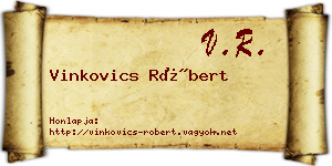 Vinkovics Róbert névjegykártya